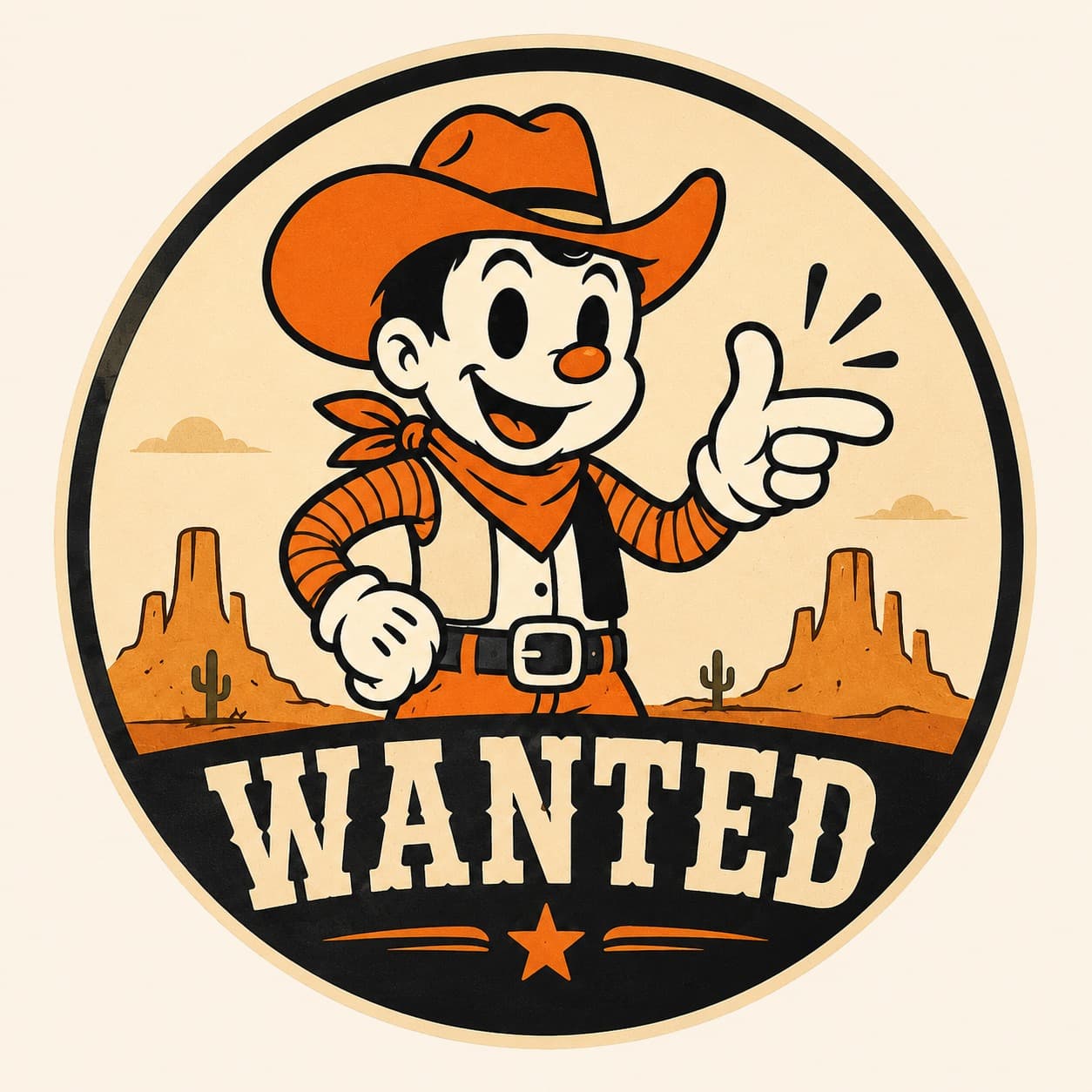 Vaquero Wanted, mascota de la marca
